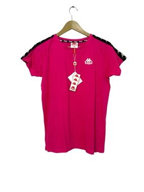 NEW Kappa Size Large‎ Pink 222 Banda Apan 2 Tee Punk Grunge Skater Short Sleeves